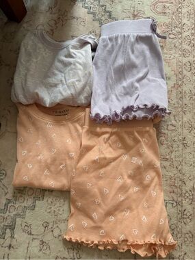 Primark Peach & Lavender Ribbed Sleep Set